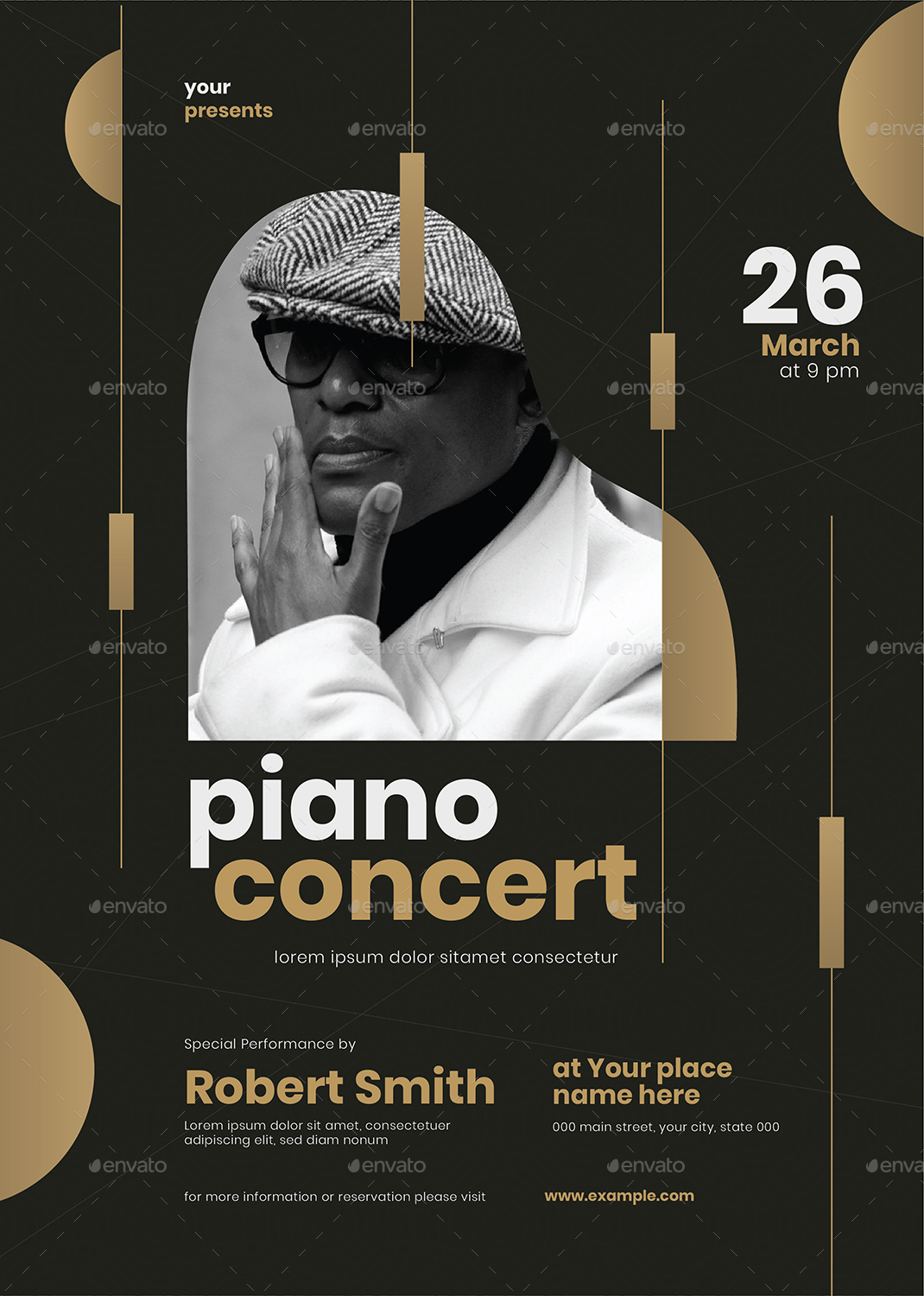 Piano Concert Flyer, Print Templates GraphicRiver